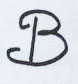 Grafología Inductiva Alfabética letra B mayúscula: palo recto y redondeces