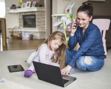 Trabajar en casa con niños 