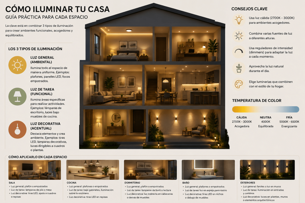Cómo iluminar su hogar