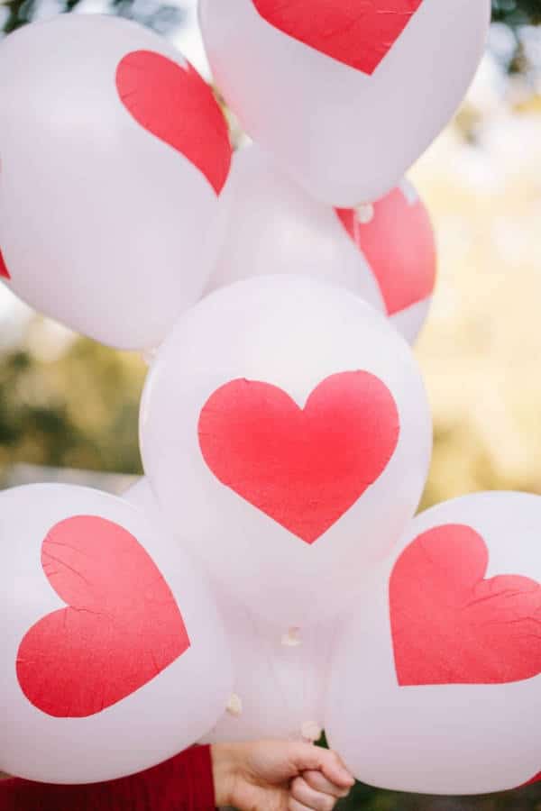 San Valentín: decoración globos