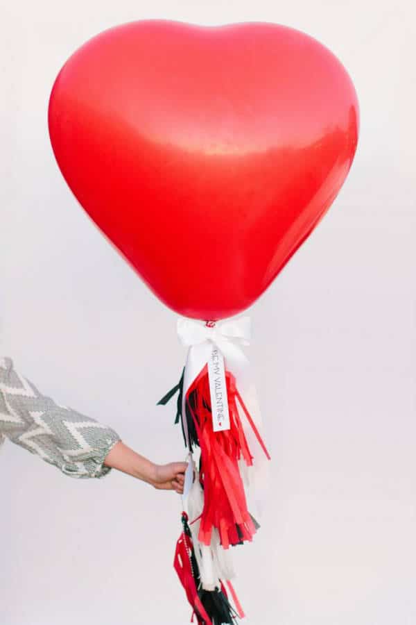 San Valentín: decoración con globos