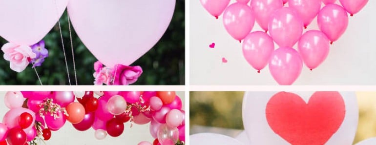 Ideas de decoración con globos para San Valentín