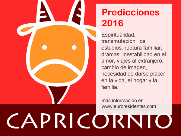 Predicción 2016  Capricornio