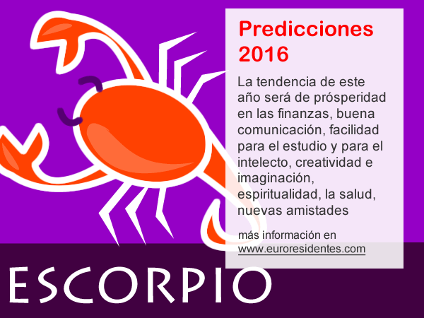 Predicción 2016 Escorpio