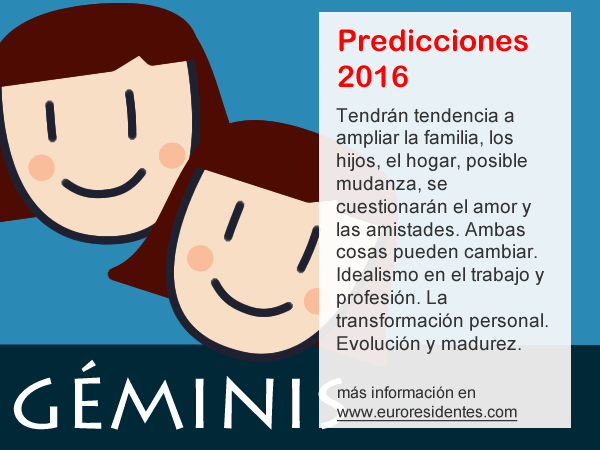 Predicción 2016 Geminis