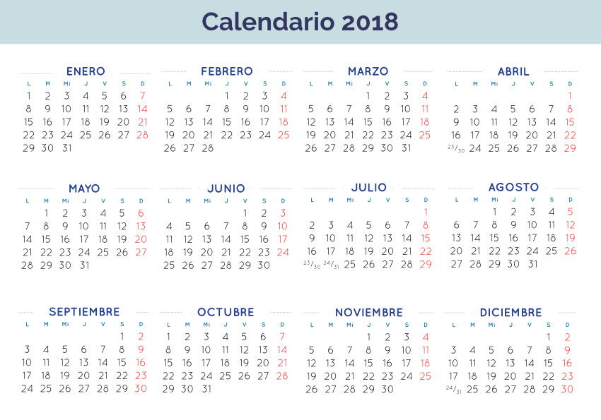 Calendario laboral España 2017