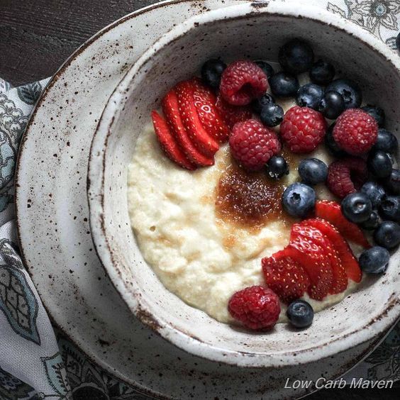 Porridge de coco para dieta ceto