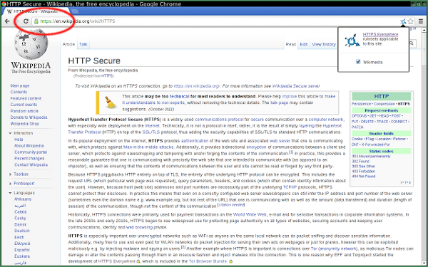 Extensión para Chrome: HTTPS Everywhere