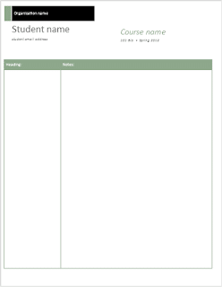 Plantilla "Class Notes" de Google Docs