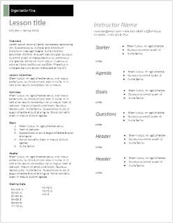 Plantilla "Lesson plan" de Google Docs