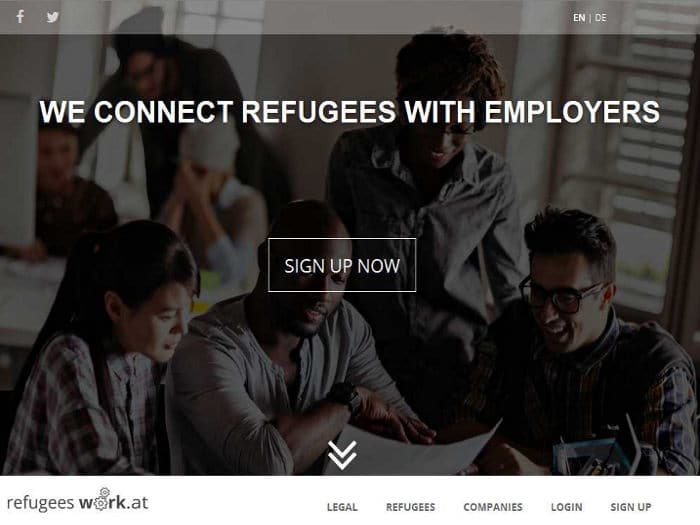Plataforma web de empleo para refugiados, Refugees Work