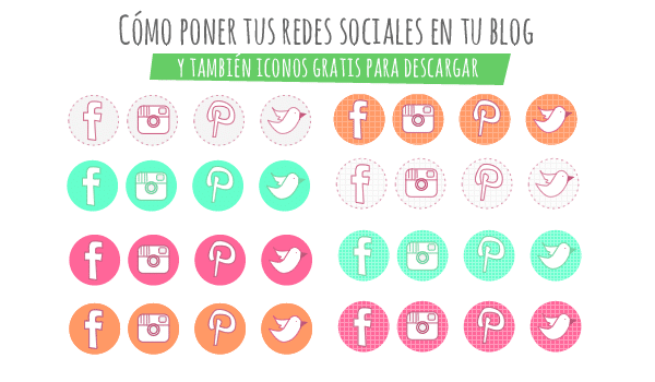 como poner iconos redes sociales en tu blog