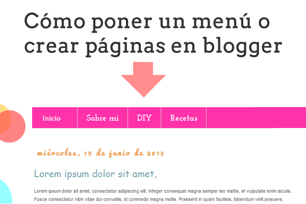 Resultado de imagen de menu horizontal blogger