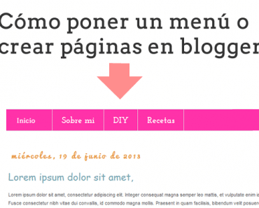 Cómo hacer un menú en blogger