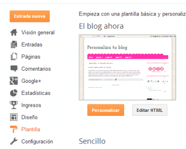 Cómo centrar el menú en blogger