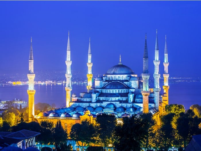 La mezquita Azul o mezquita del Sultán Ahmed, Turquía