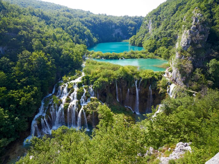 Breathtaking view in the Plitvice Lakes National Park .Croatia